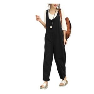 Navy blue overall jumpsuit